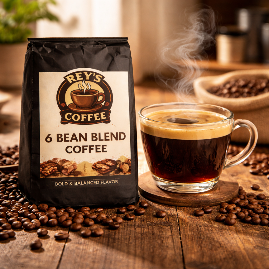 6 Bean Blend Coffee - Bold & Balanced Flavor