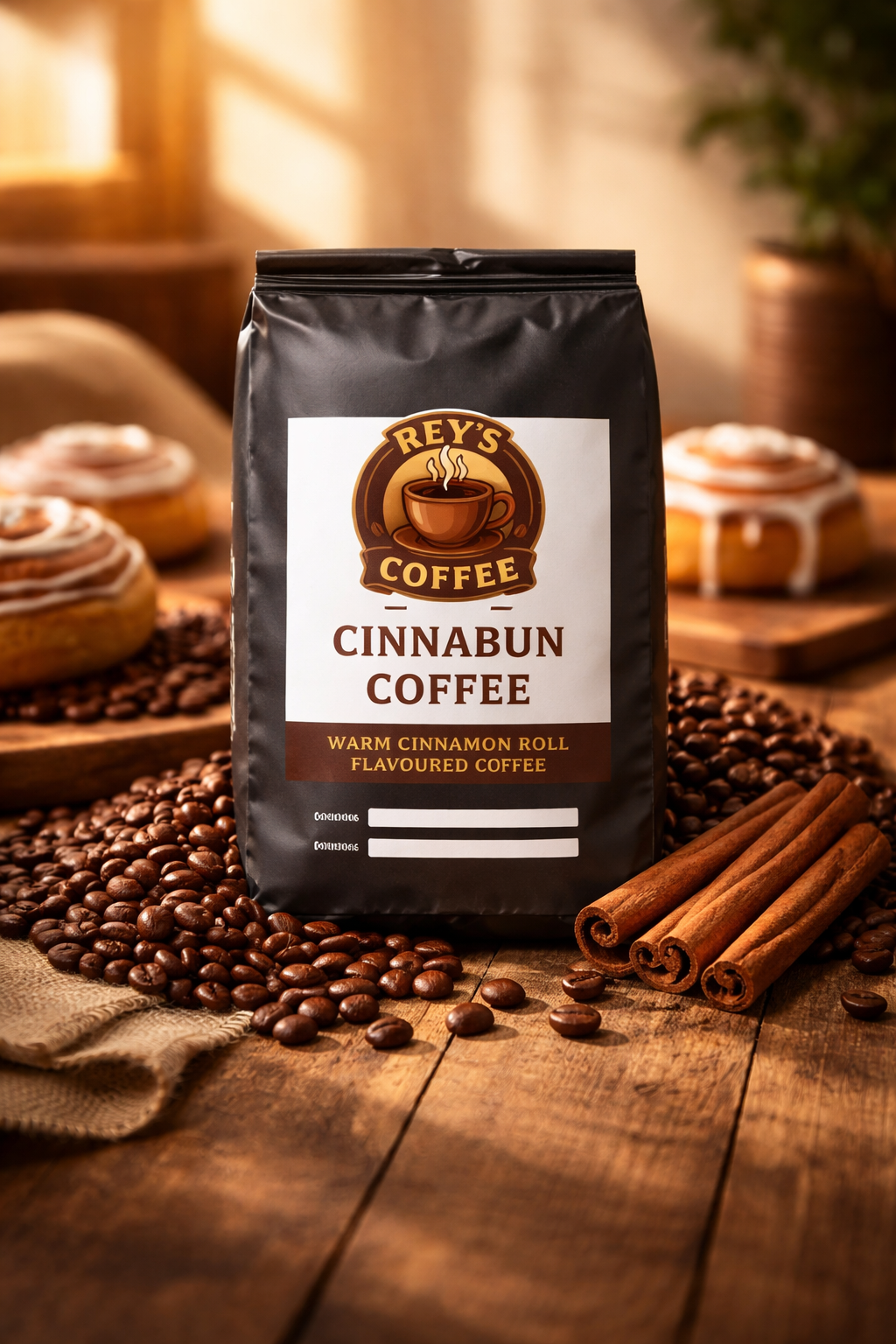 Cinnabun Coffee - Warm Cinnamon Flavor at Rey's Coffee