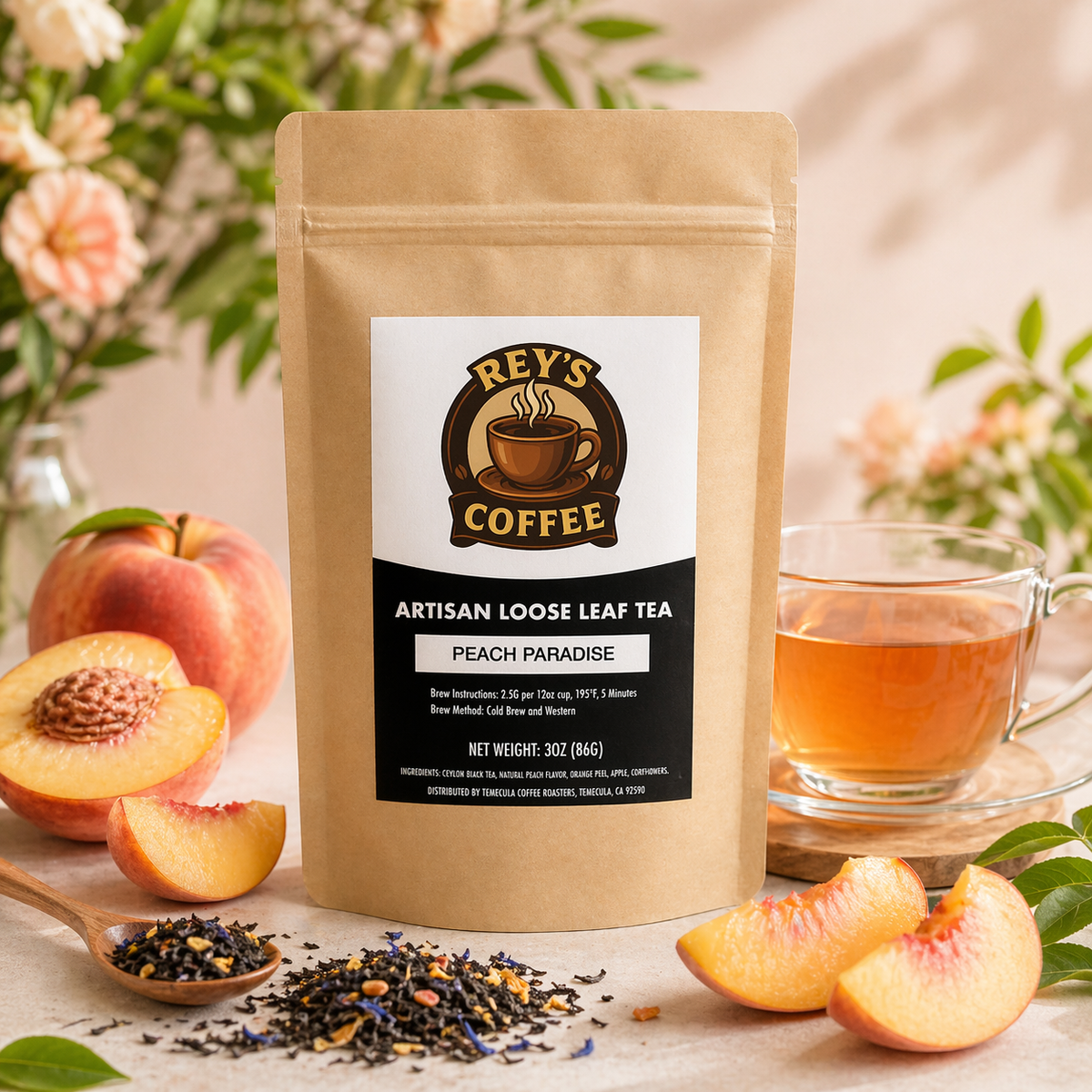 Peach Paradise Tea - Fruity Peach Flavored Tea