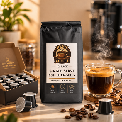 12-Pack Single Serve Coffee Capsules - Convenient & Flavorful