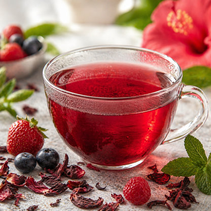 Hibiscus Berry Tea - Tangy & Fruity Herbal Brew