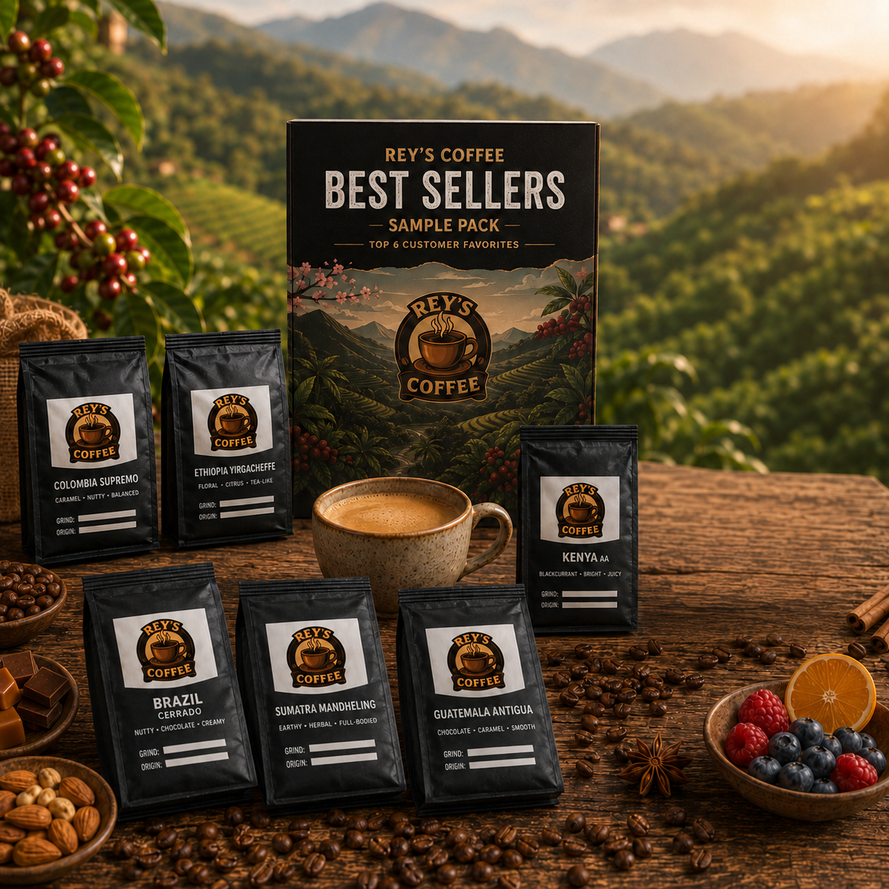 Single Origin Favorites Sample Pack - Top Global Coffees